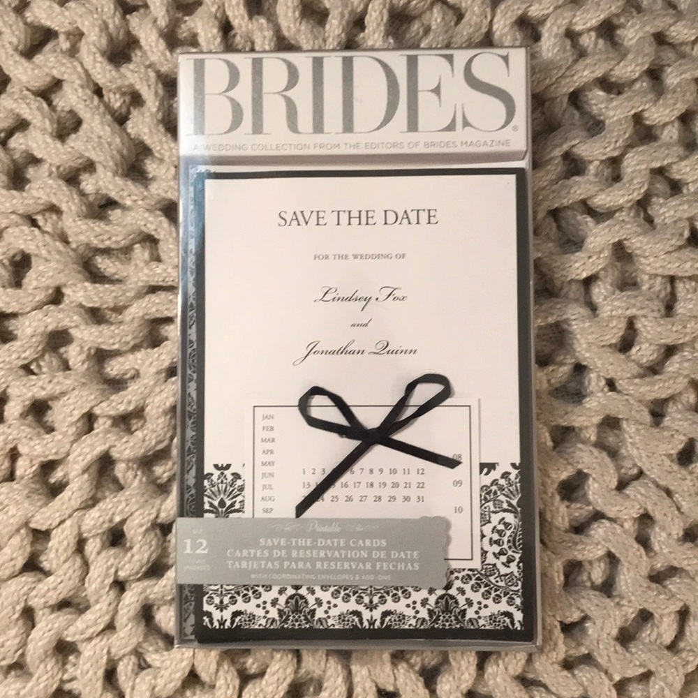 🏷🛍BRIDES Black & White Save the Date Invites